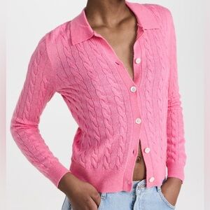 Alex Mill Mini Pink Knit Cardigan Sweater Alpaca Blend Pink Size Small